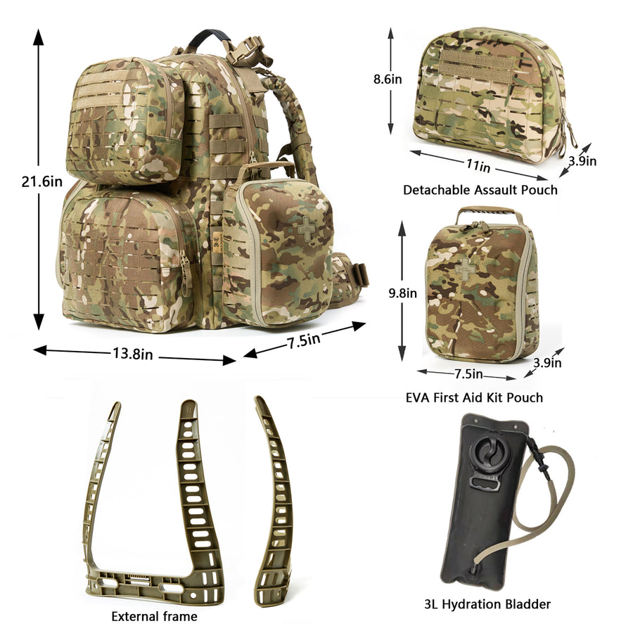 RECON GS2 MOLLE 60L MT 2.0 Quick Drop Assault Field Pack