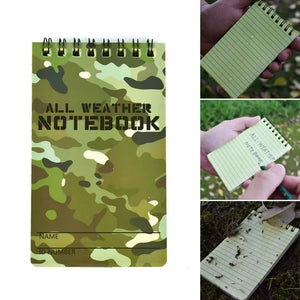 Recon GS2S waterproof notebook. Measures 3 x 5 inches.
