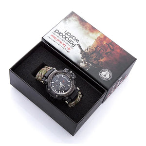 RECON GS2U 550LB Para Cord Tactical Survival Digital/Analogue Watch