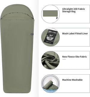 RECON GS2 Anti Bacterial super Ultra Light Sleeping Bag Liner