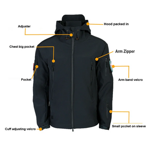 RECON GS2 M25 2.0 Tactical Soft Shell Shark Skin Jacket with Hood