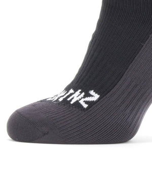 Sealskinz Waterproof Cold Weather Mid Length Socks - Black / Grey