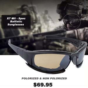 RECON GS2S X7 Mil - Spec Ballistic Sunglasses Polarized & Non Polarized