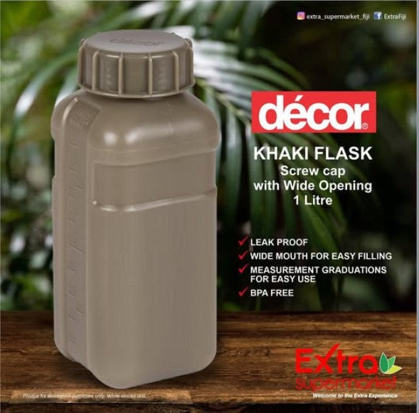 Decor 1Ltr Military Canteen Flask BPA Free