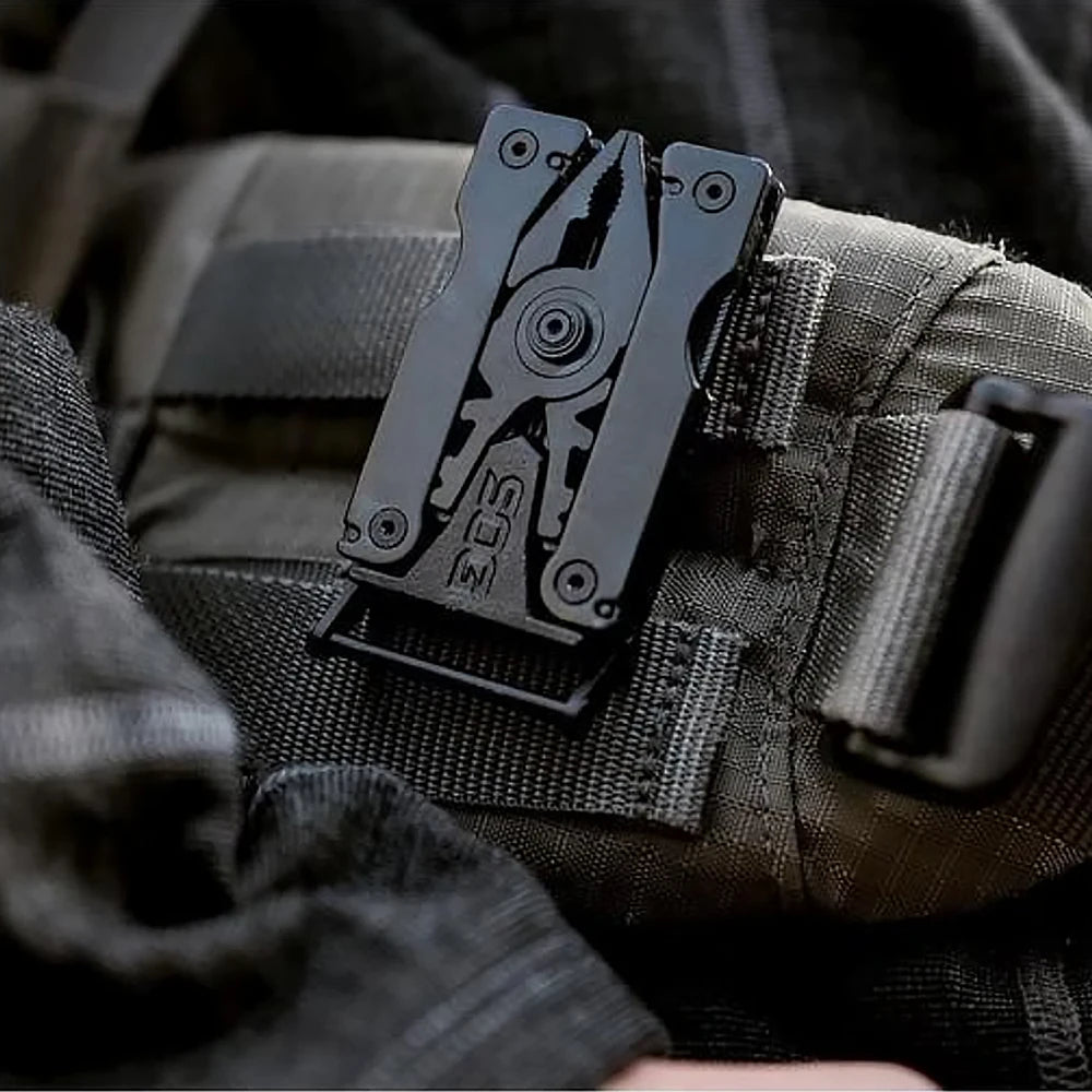 SOG Sync I Traveler EDC Multi-tool with 10 Survival Tools, Tactical & Outdoor Camping Supplies, Portable Travel & Hiking Kit Set