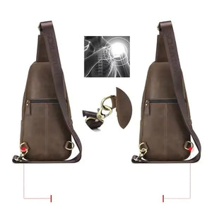 Vintage Retro Leather Crossbody 6L Multifunctional Bag