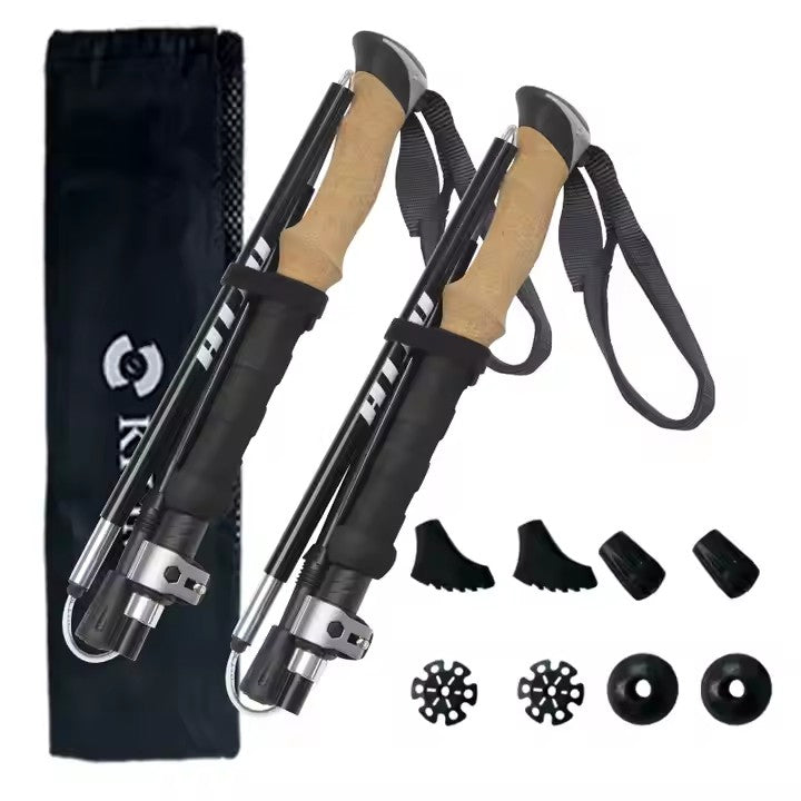RECON GS2 Ultra Light  Compact Telescopic Cross Country Trekking/Walking Poles