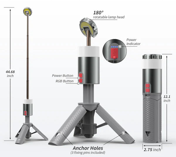 RECON GS2 Optimus Prime Telescopic Light + RGB Color Adventure/camping Lantern