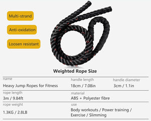 RECON GS2 Battle Power Cross Weighted Training Skipping Rope