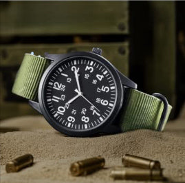 RECON GS2 Slimline Stainless Steel Military Watch with NATO Band