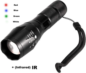 RECON GS2 T6 Range of LED Specialist Flashlights- Green, Blue, White, Blue & Infra Red