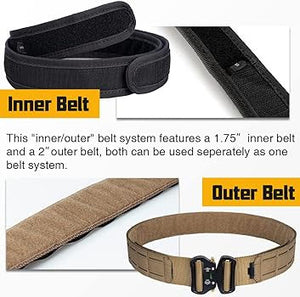 RECON GS2 50 mm  Laser Cut Tactical Battle  Belt complete with inner belt