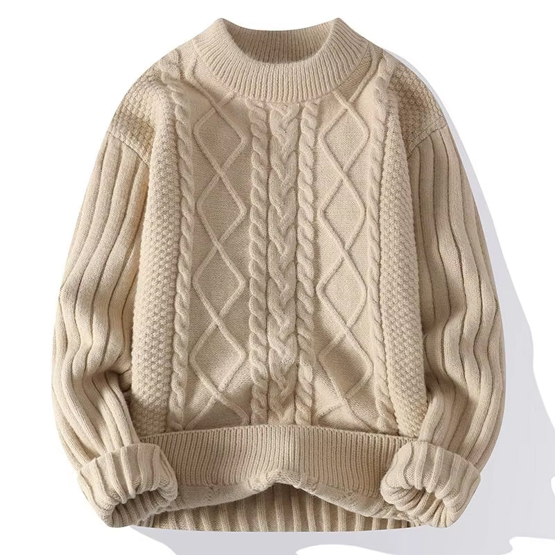 Vintage Retro Cable Knitted Men's Pullovers "Dover Fisherman" style