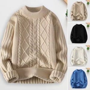 Vintage Retro Cable Knitted Men's Pullovers "Dover Fisherman" style