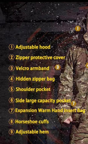 Recon GS2 Thermal Windproof Insulated Hoody Jacket in multi cam