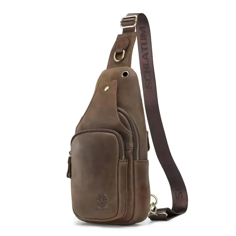 Vintage Retro Leather Crossbody 6L Multifunctional Bag