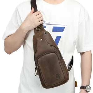 Vintage Retro Leather Crossbody 6L Multifunctional Bag