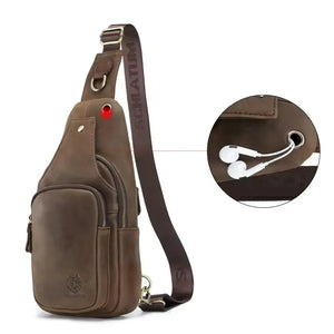Vintage Retro Leather Crossbody 6L Multifunctional Bag