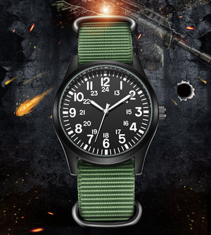 RECON GS2 Slimline Stainless Steel Military Watch with NATO Band