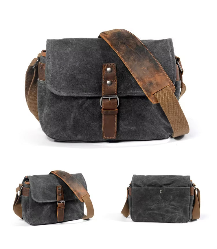 RECON GS2™ Heritage Expedition Oil-Waxed Canvas Messenger Bag – Camera, & Travel Satchel