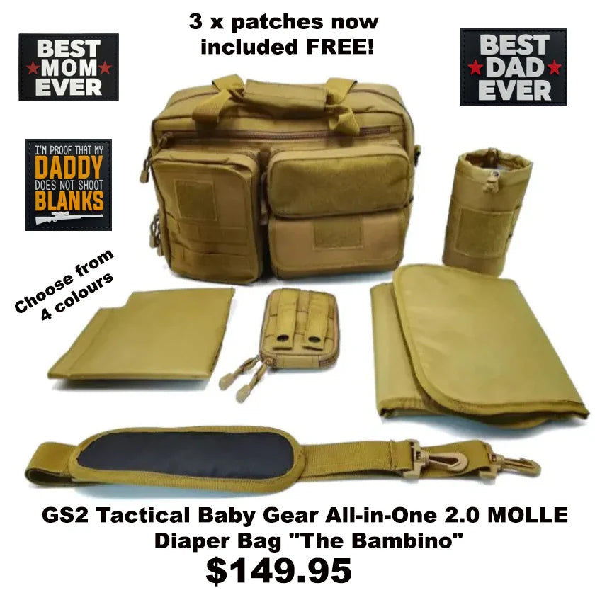 RECON GS2 Tactical Baby Gear All-in-One 2.0 MOLLE Diaper Bag "The Bambino"