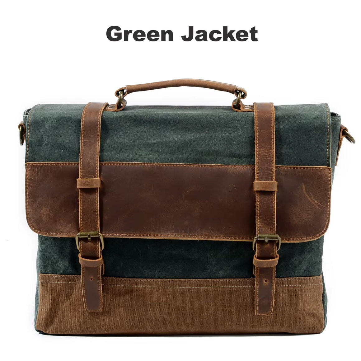 RECON GS2 TravelMate Waxed oil canvas leather Briefcase- unisex