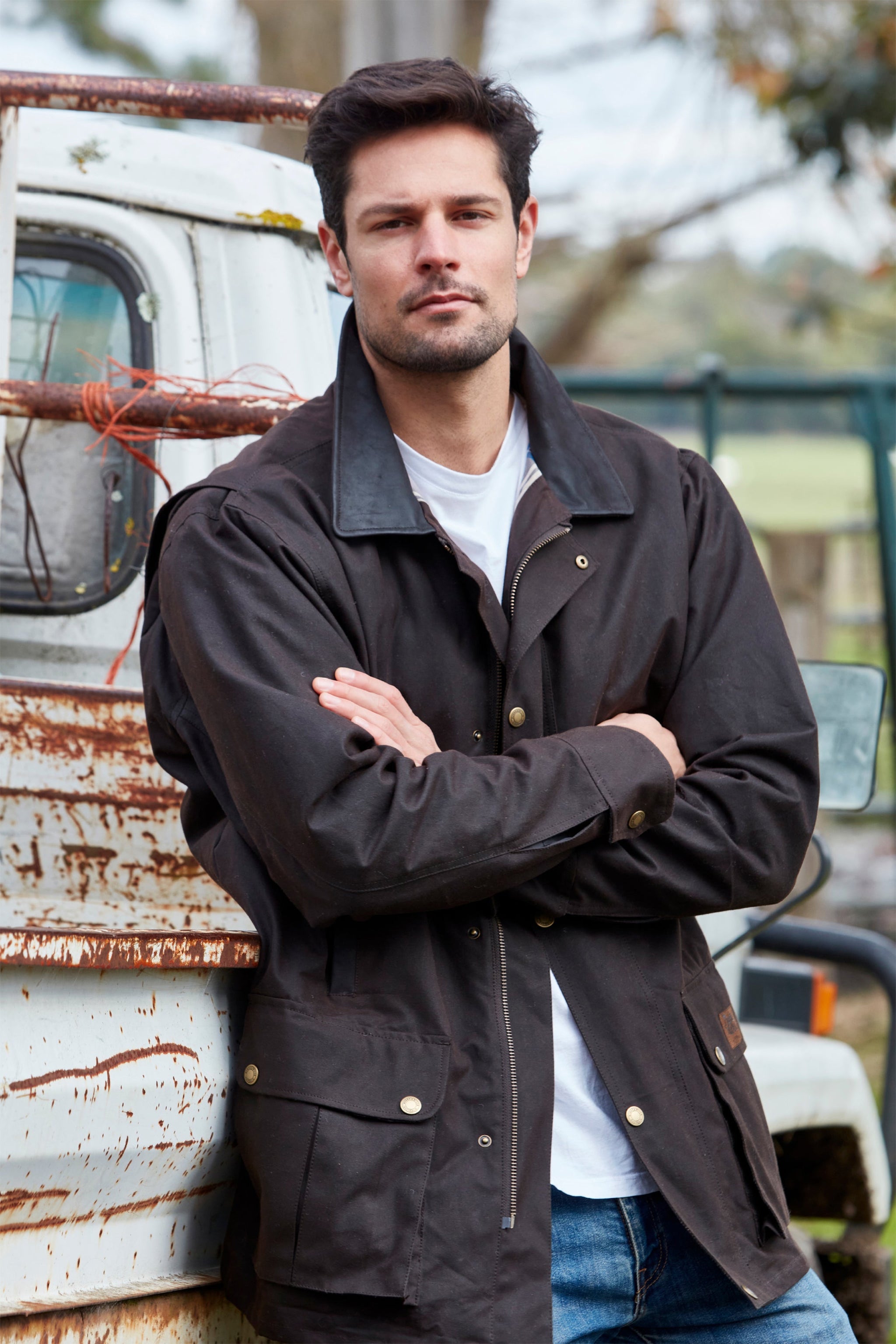 Burke & wills Australia Men's Darwin oilskin Jacket