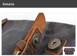 Vintage Retro waxed canvas /leather camera messenger shoulder bag / case