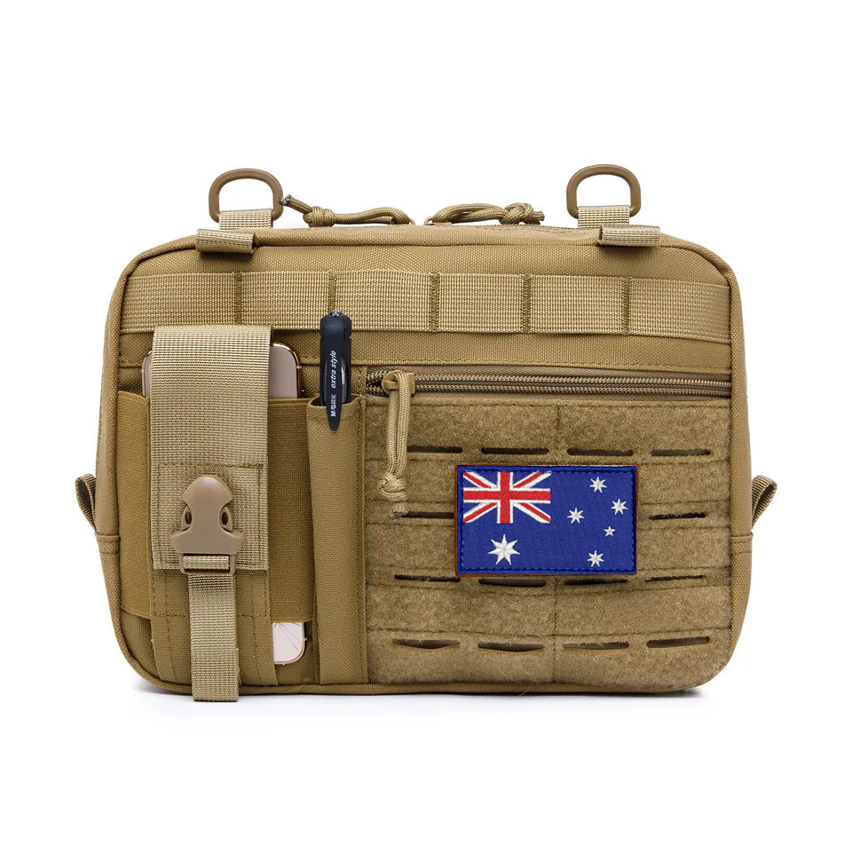 WYNEX Tactical Folding Admin Pouch, Molle Tool Bag of Laser-Cut