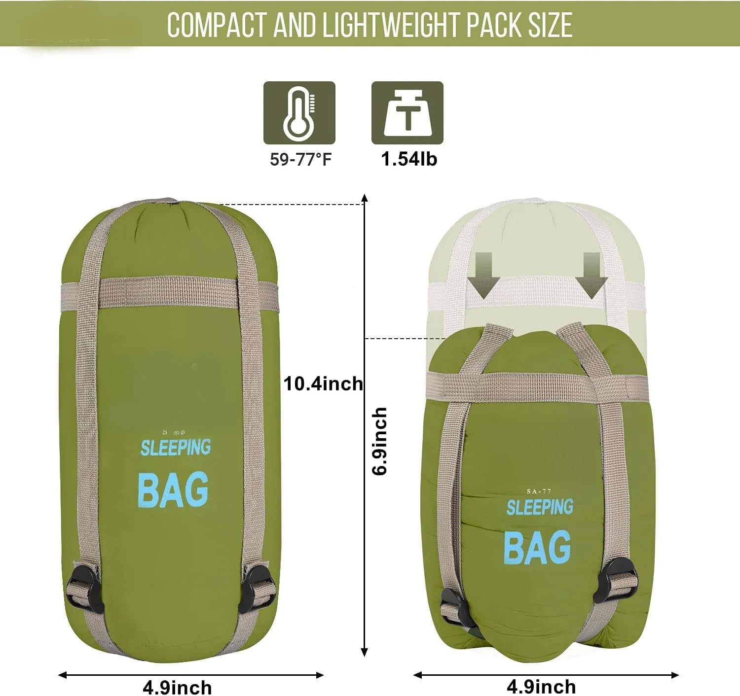 RECON GS2 R1 Lightweight Compact Cadet Sleeping Bag