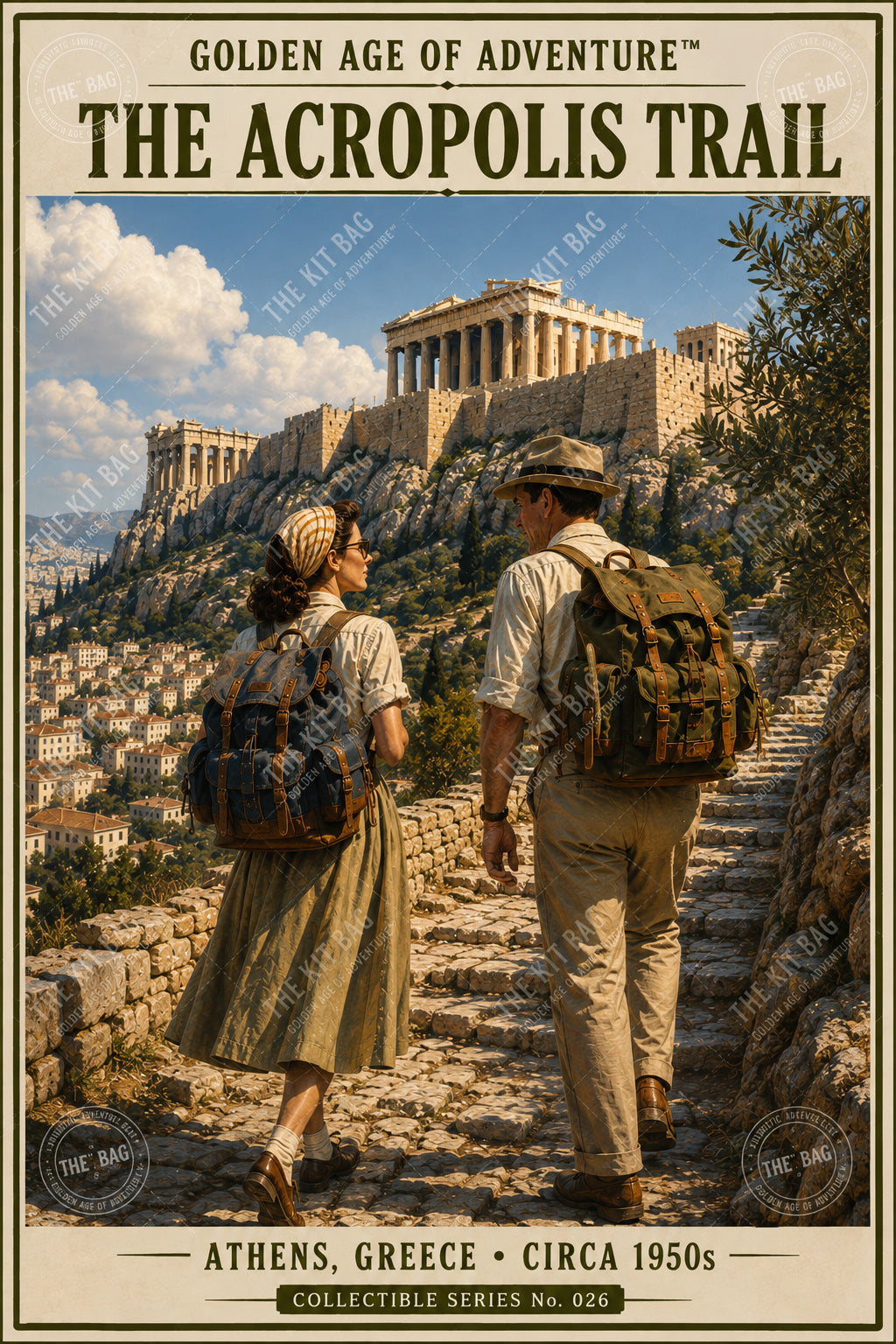 Golden Age of Adventure™ — The Acropolis Trail | Canvas Print No. 028