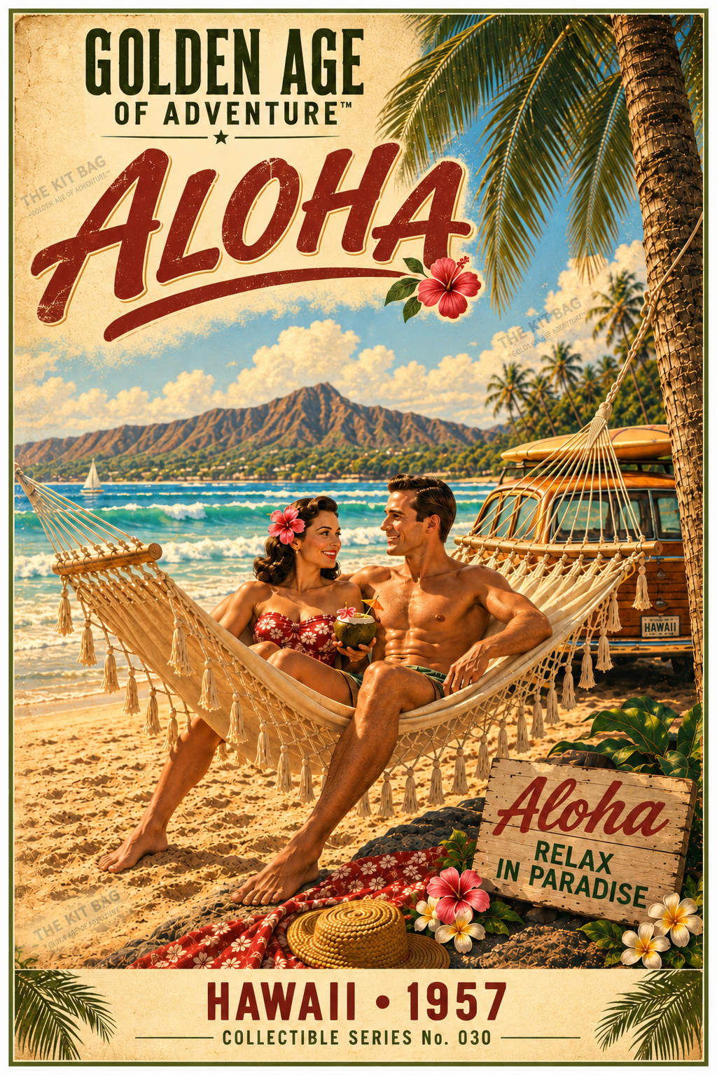 Golden Age of Adventure™ — Aloha, Hawaii 1957 | Canvas Print No. 030