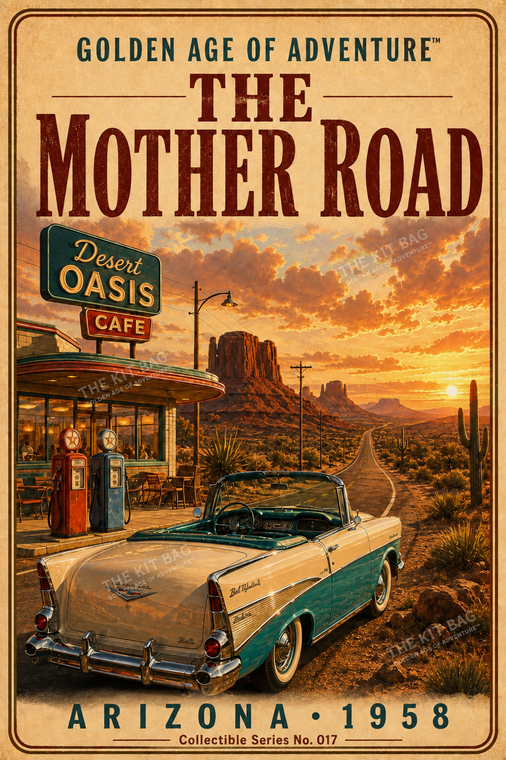 Golden Age of Adventure™ — The Mother Road, Arizona 1958 | Canvas Print No. 017
