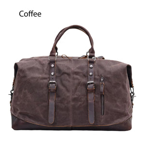 RECON GS2S Weekender waxed canvas/leather Large military style duffle bag