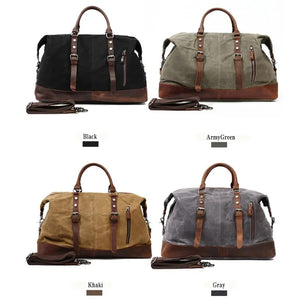 RECON GS2S Weekender waxed canvas/leather Large military style duffle bag