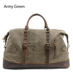 RECON GS2S Weekender waxed canvas/leather Large military style duffle bag