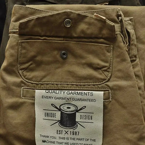 Vintage American Retro Heavy-duty Workwear Chinos ,wear-resistant Loose Straight Leg