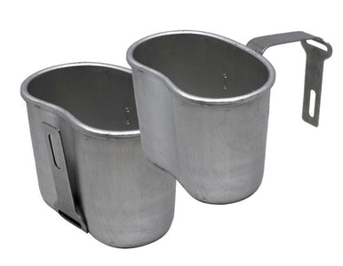 Original Australian Army canteen stainless steel cup folding handle military issued