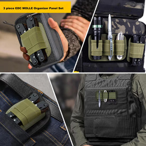 RECON 3 piece EDC MOLLE Organizer Panel Set