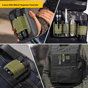 RECON 3 piece EDC MOLLE Organizer Panel Set