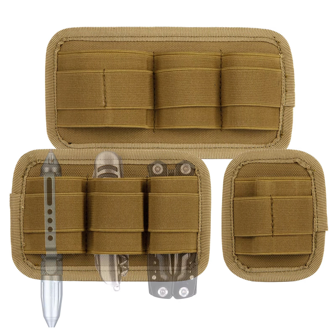 RECON 3 piece EDC MOLLE Organizer Panel Set