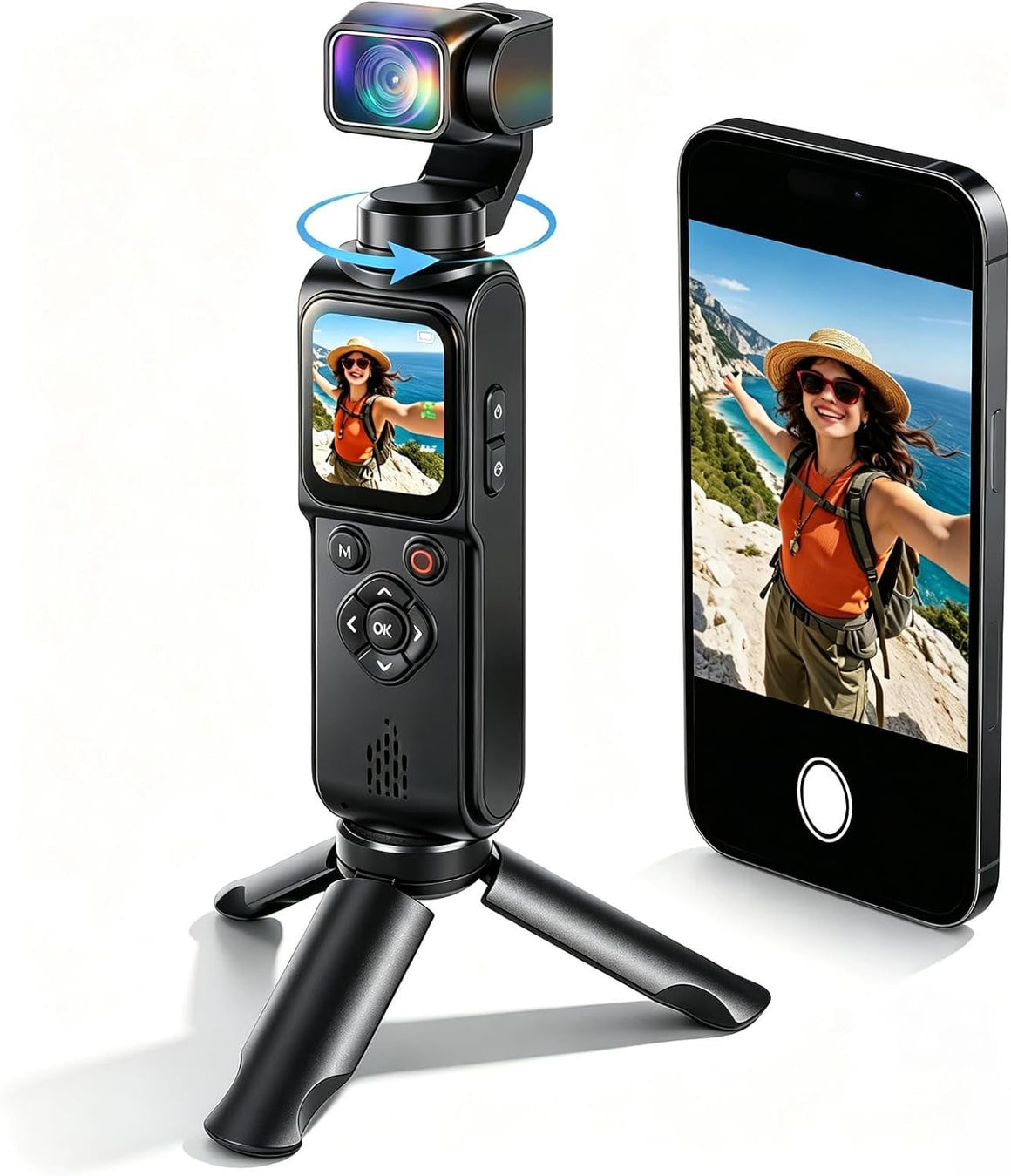 RECON GS2™ NOMAD™ 4K Pocket Gimbal VLOG Camera – Stabilised Adventure & Travel Camera