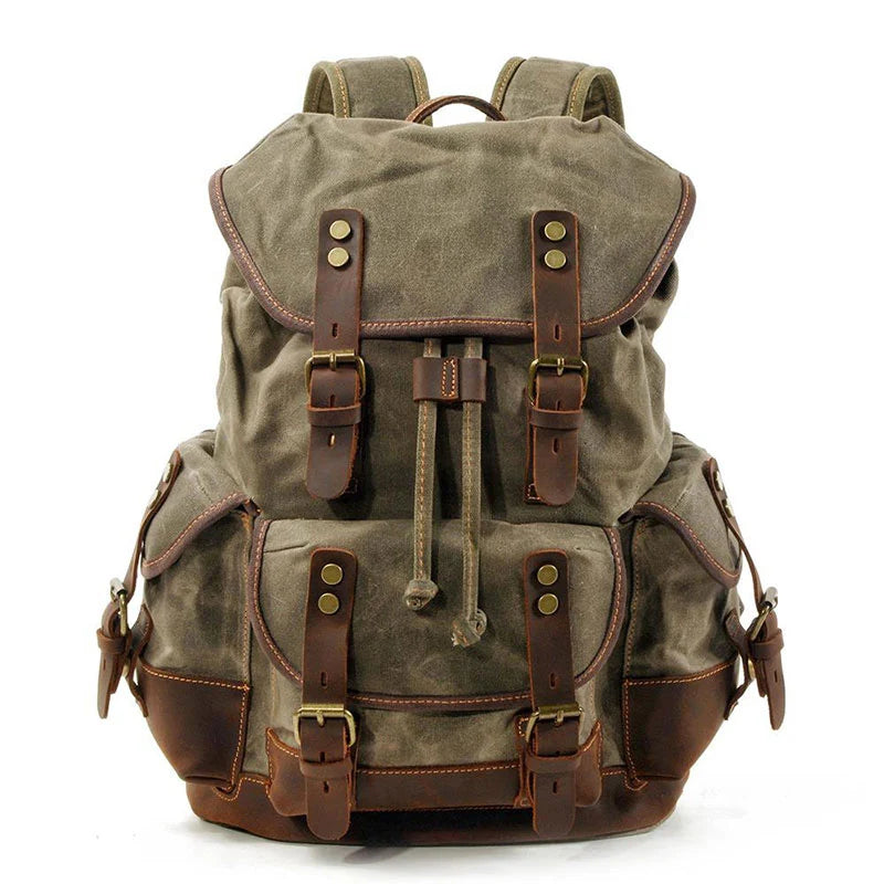 RECON GS2™ EXPLORER™ Heritage Waxed Canvas & Leather Rucksack – 15″ Laptop Carry