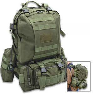 RECON GS2 MOLLE 600D Tactical  R72  3-day Assault Pack with 3 x Detachable Pouches