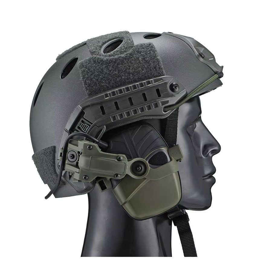 headphones that mt to fast helmet RECON GS2 Raptor Noise Canceling/Reduction WK Headphones for Half Shell Tactical Helmets