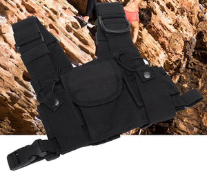GS2S Recon Dual Universal Radio Chest Admin Harness Black