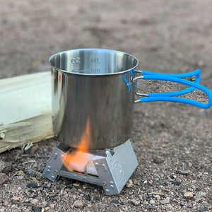 RECON GS2S Hexamine stove compact personal camp Stove with 4 army issue solid fuel tablets