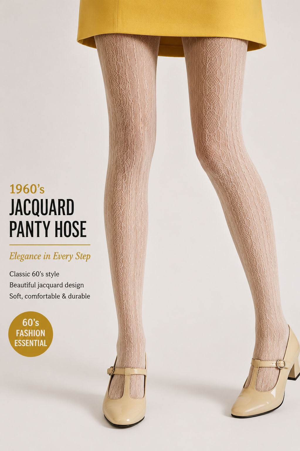 RECON GS2™ CHELSEA™ 1960s Jacquard Fashion Pantyhose