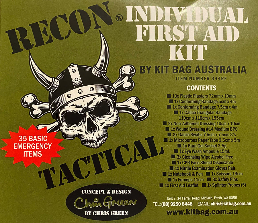 Recon IFAK (Individual First Aid Kit ) 35 Piece TGA approved including IFAK MOLLE Pouch