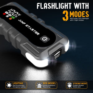 RECON GS2 TacMate High Power 2400 mAh 12 Volt Jump Starter, Power Bank